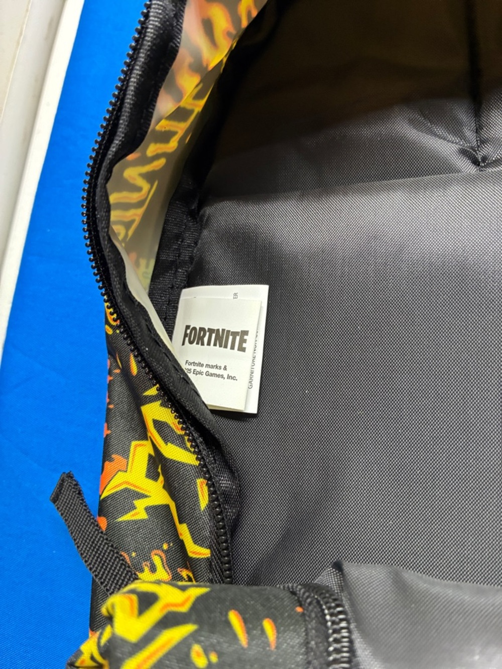 Fortnite Men's Black and Yellow Graphic Backpack - Picture 3 of 4